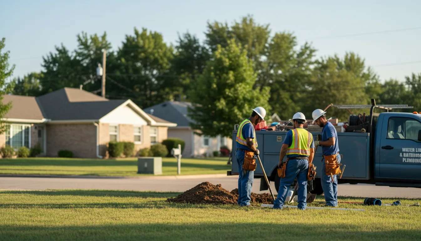 Residential water line and bathroom plumbing service in Kingsford Heights, IN